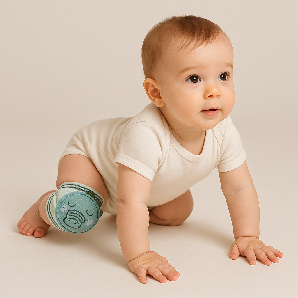 Joelheira Bebê Anti-Atrito Proteção Engatinhar Dino