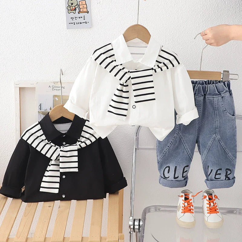 Conjunto Infantil Masculino Lístras e Jeans