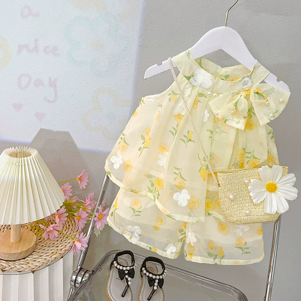 Conjunto Infantil Verão Florzinhas