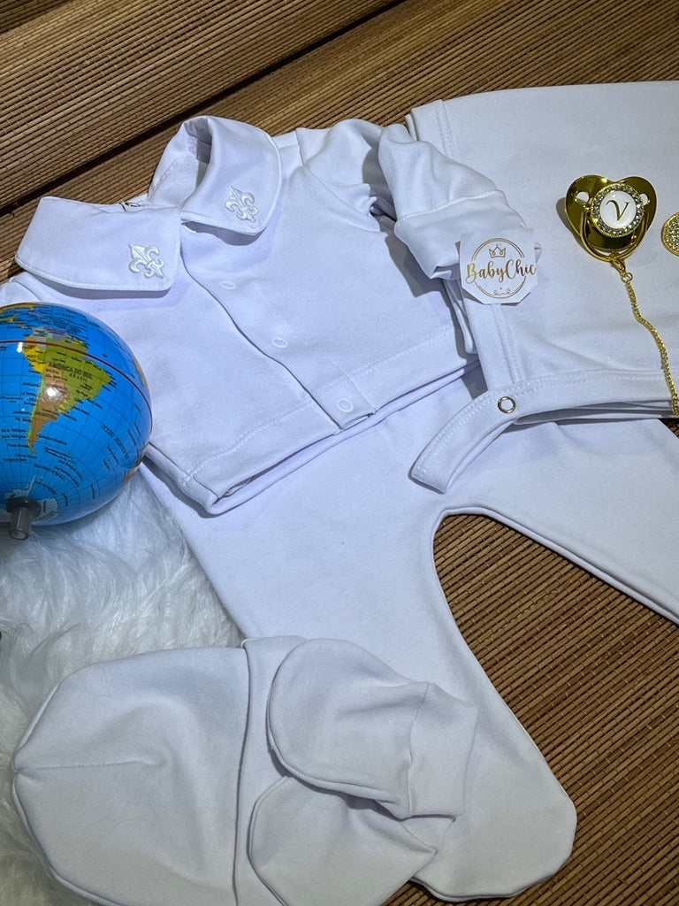 Kit saída maternidade Raian em fio egípcio