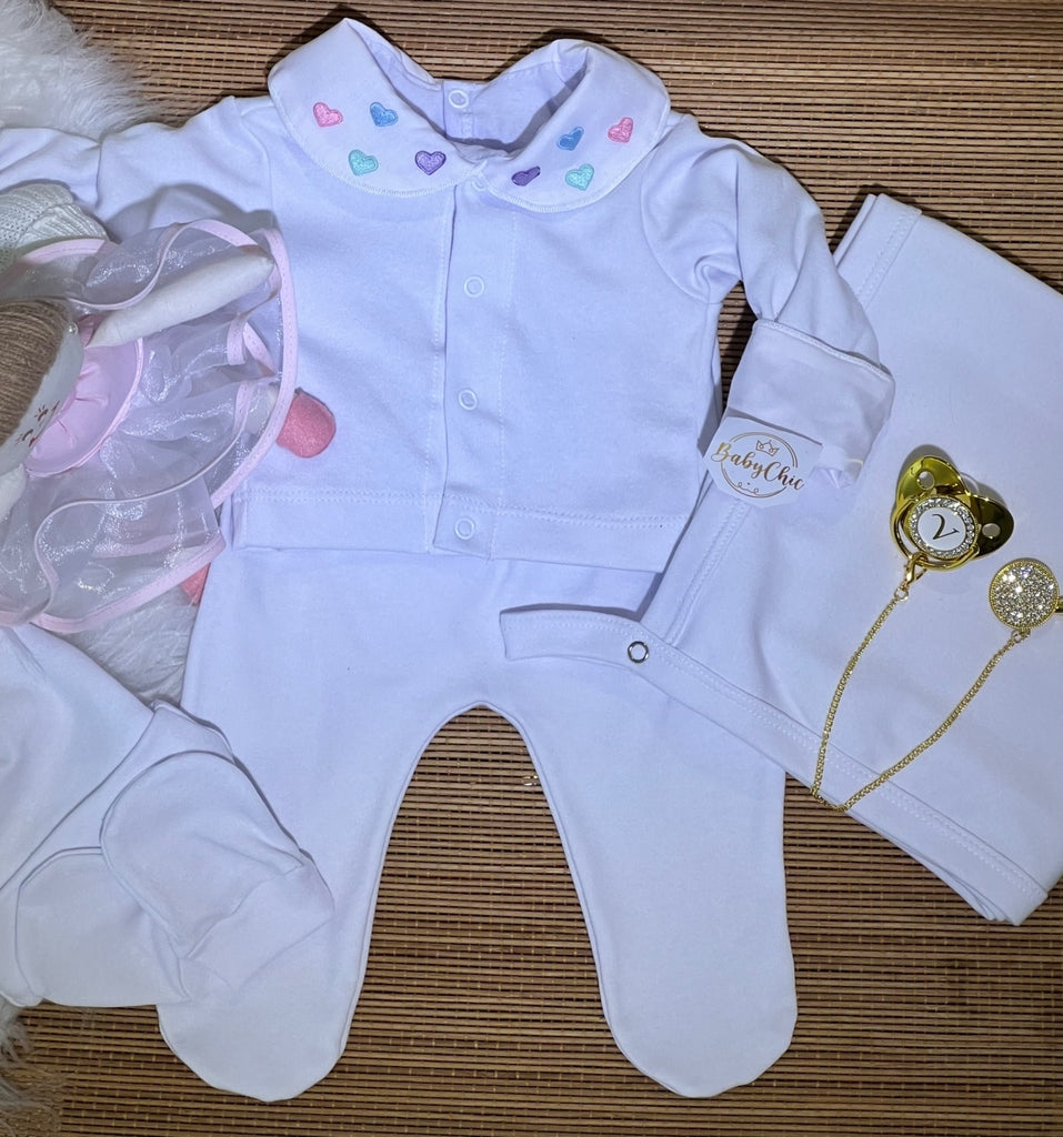 Kit saída maternidade Laís em fio egípcio