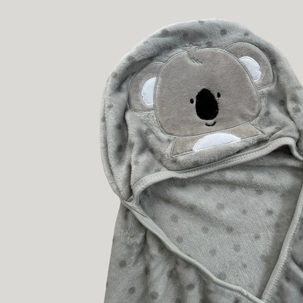 Cobertor Bebê Com Capuz Coala