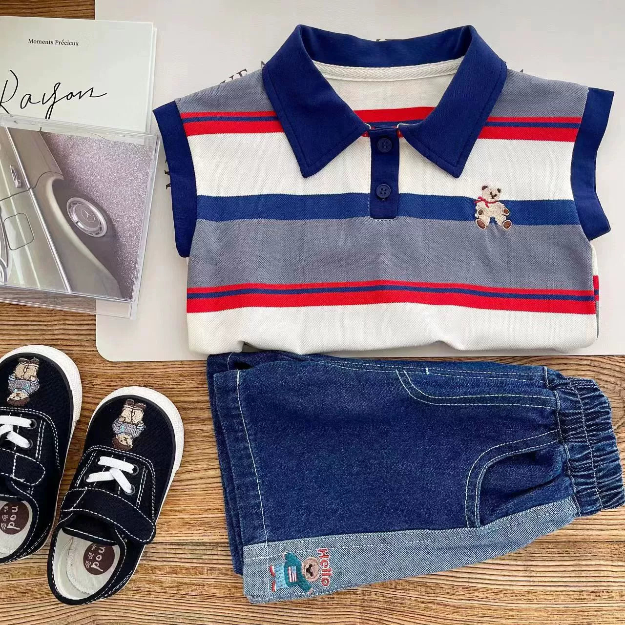Conjunto Infantil Masculino Lístras Ursinho