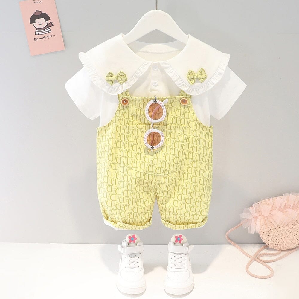 Conjunto Infantil Feminino Gola Lacinho