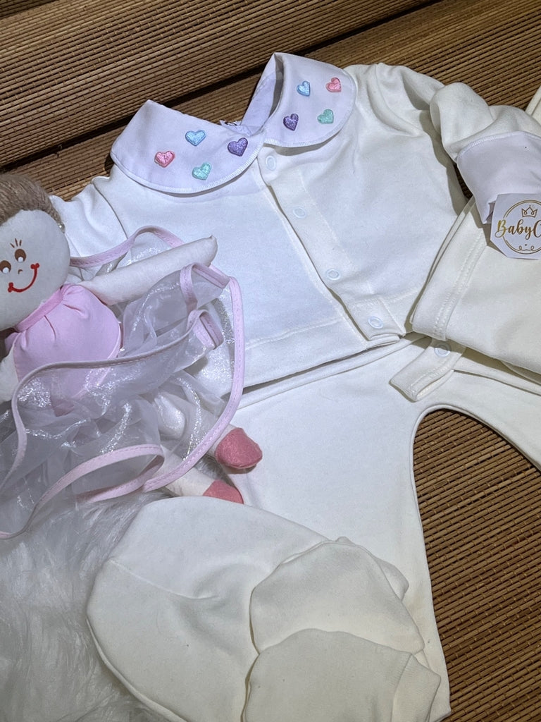 Kit saída maternidade Laís em fio egípcio