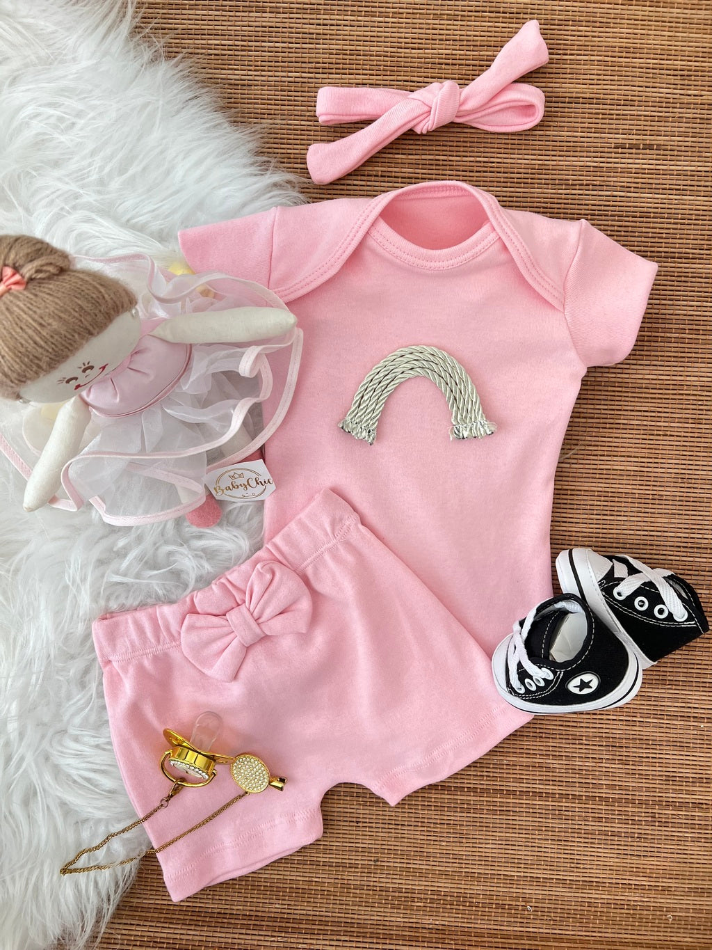 Kit basiquinho menina em fio egípcio