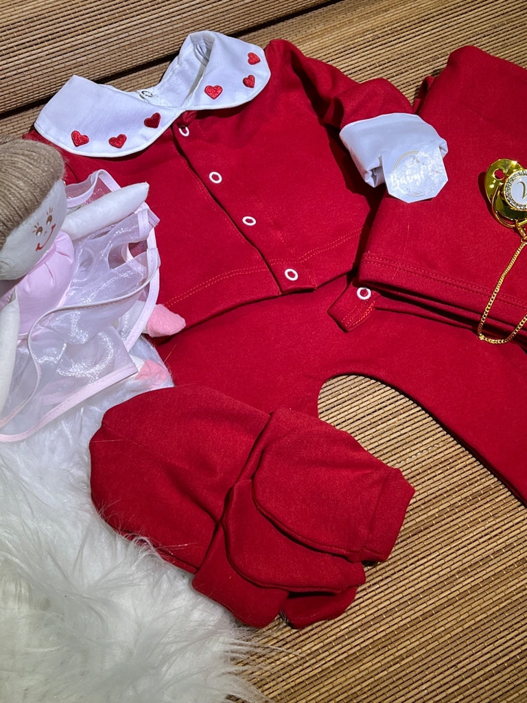 Kit saída maternidade Laís em fio egípcio