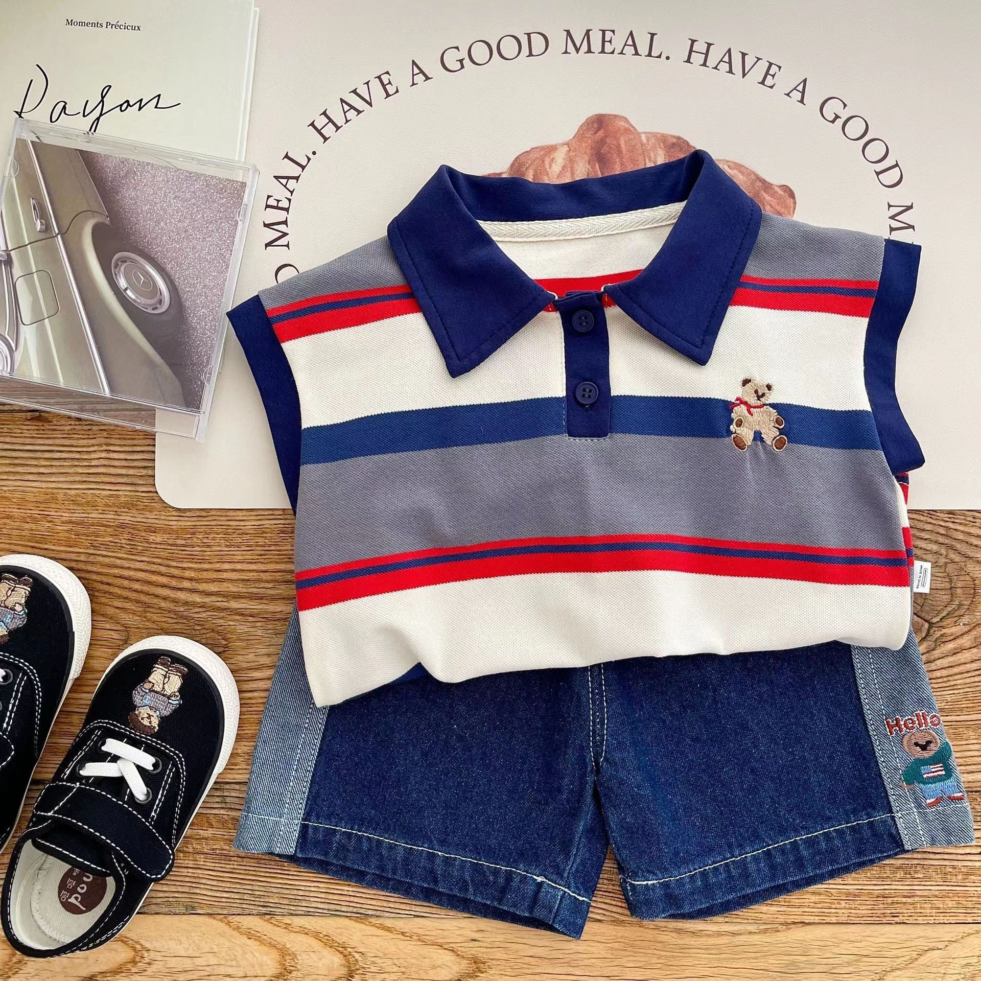 Conjunto Infantil Masculino Lístras  Ursinho