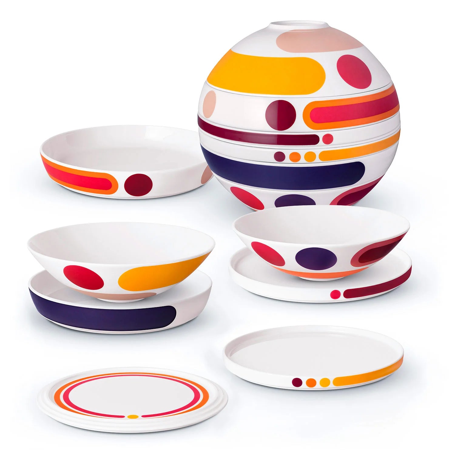 Conjunto de Porcelana Boule 7 peças