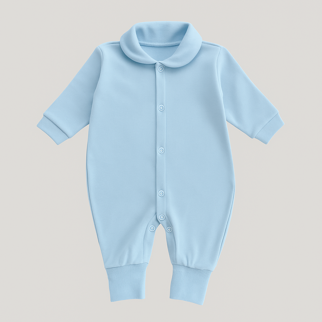 Macacão Bebê Ribana Blue Vira Pezinho