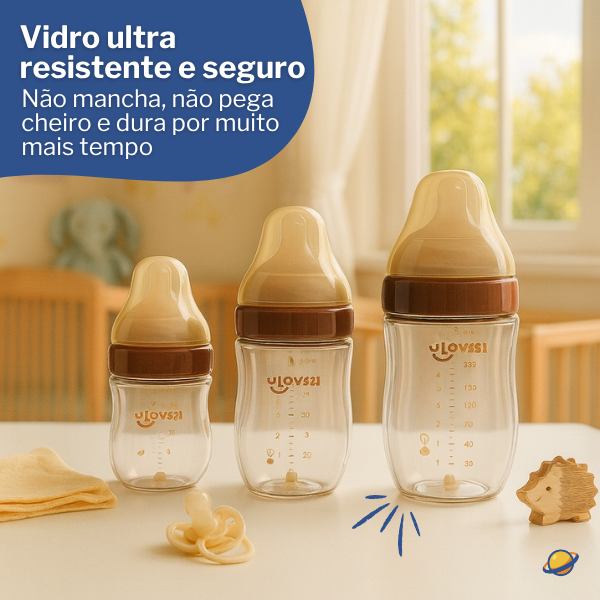 Mamadeira Anticólica Vidro Ultra Resistente