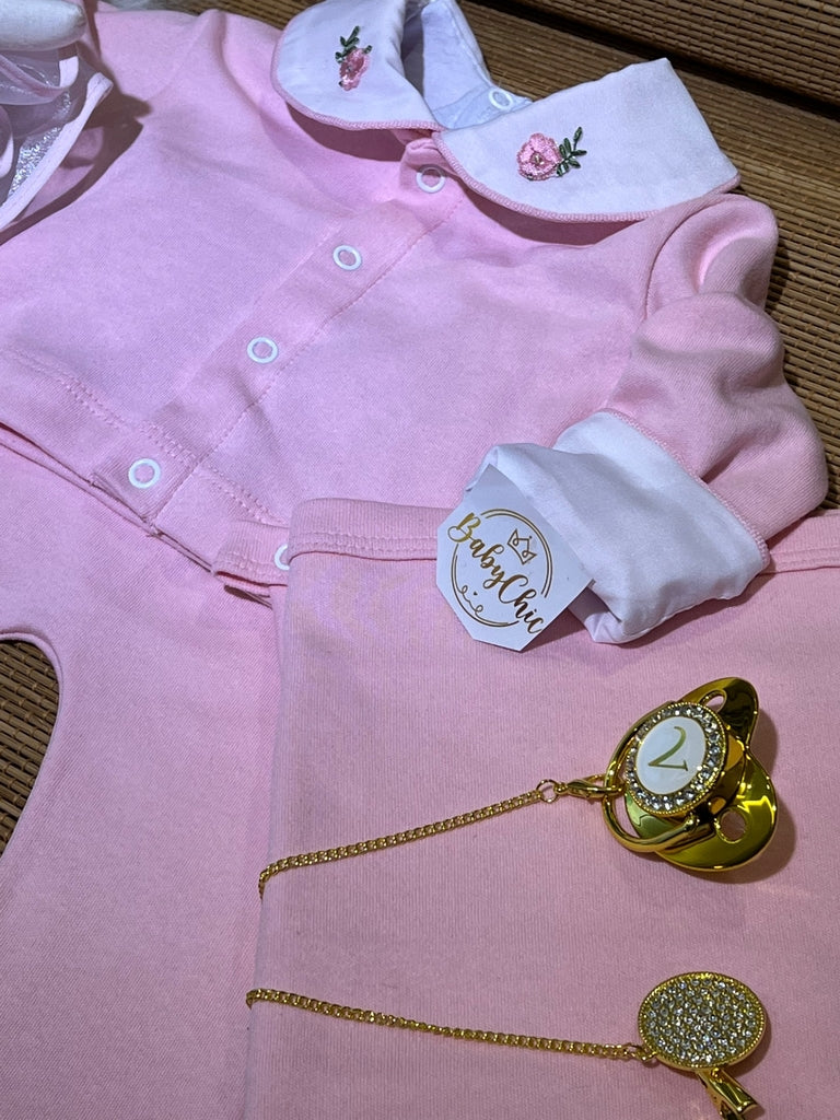 Kit saída maternidade Laís em fio egípcio