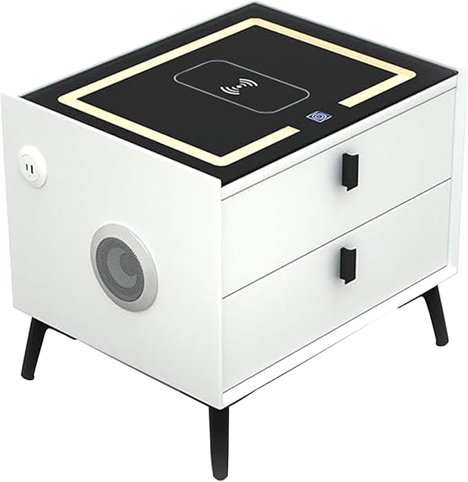 Mesa de Cabeceira Inteligente com Digital LED e Bluetooth