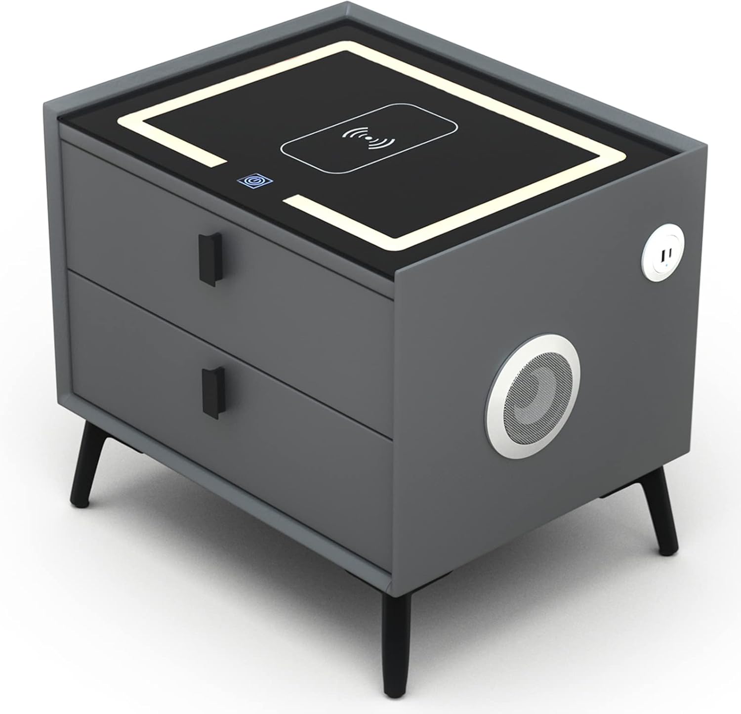 Mesa de Cabeceira Inteligente com Digital LED e Bluetooth