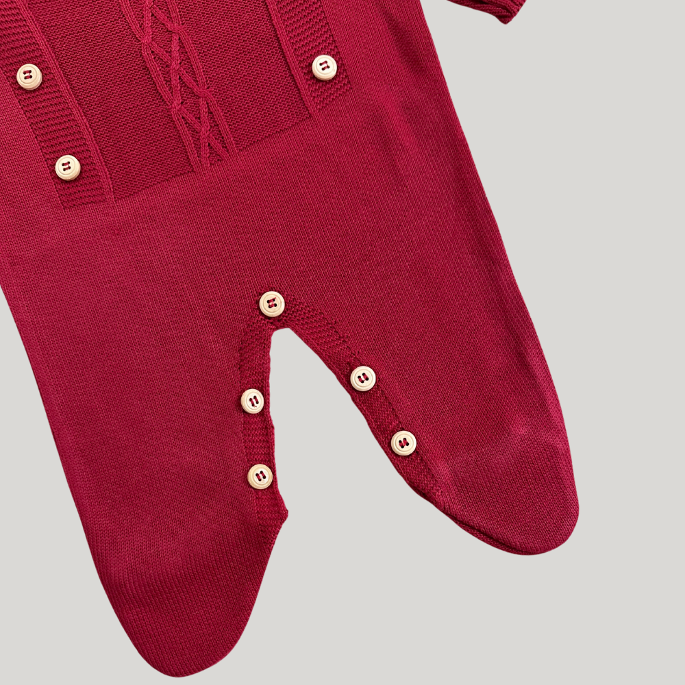 Macacão Recém Nascido Saída Maternidade Buttons Red