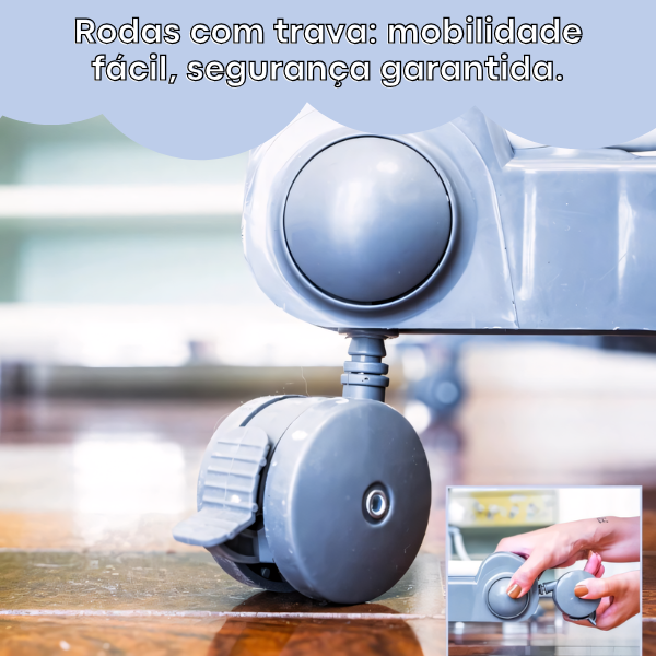 Berço Portátil Sleep (Balanço, Mosquiteiro e Abertura Lateral)