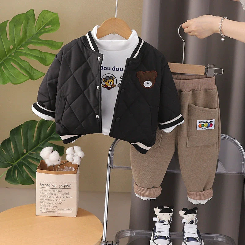 Conjunto Infantil Masculino de Inverno Ursinho