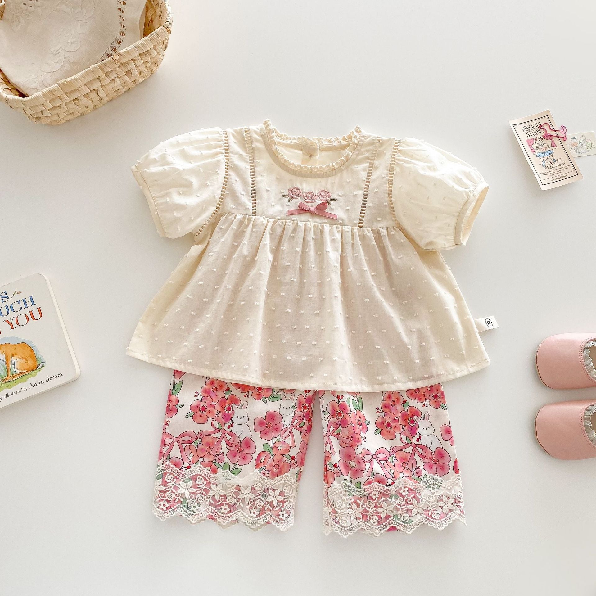 Conjunto Infantil Feminino Delicado Florzinhas