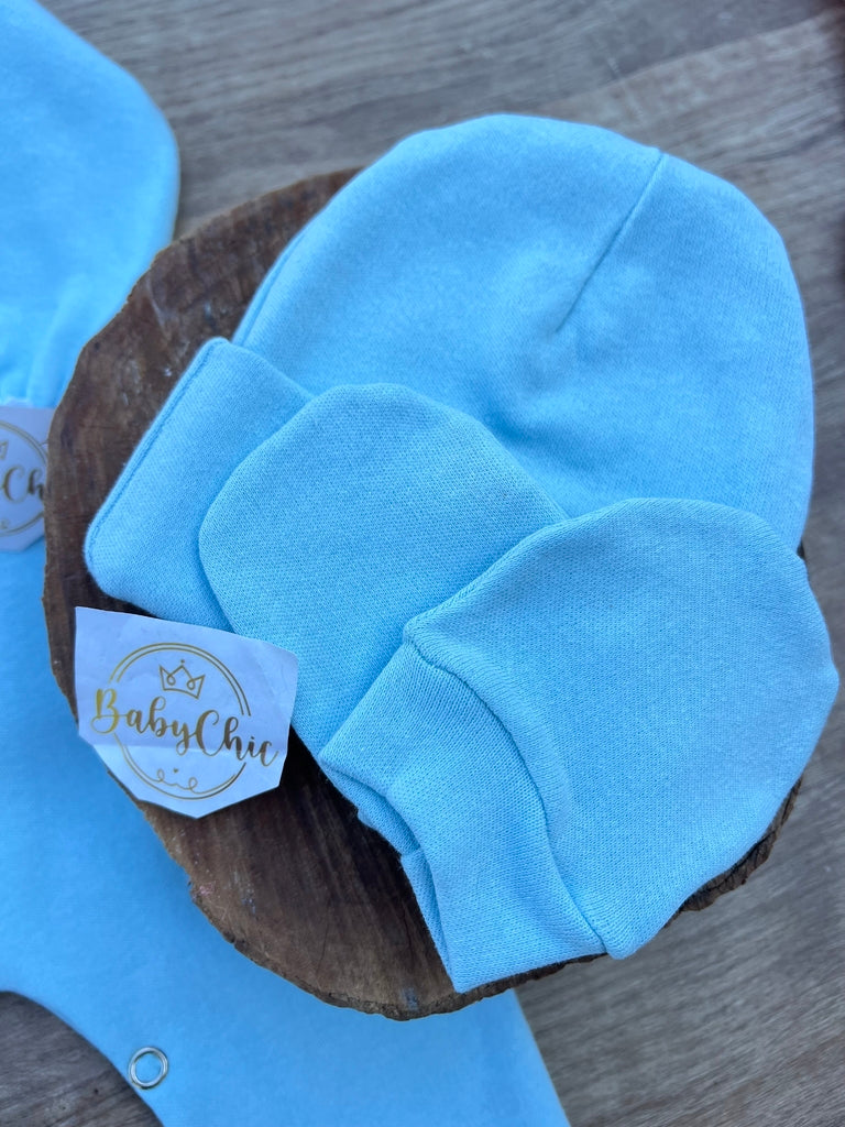 Kit touca e luvas em fio egípcio hipoalergênicos