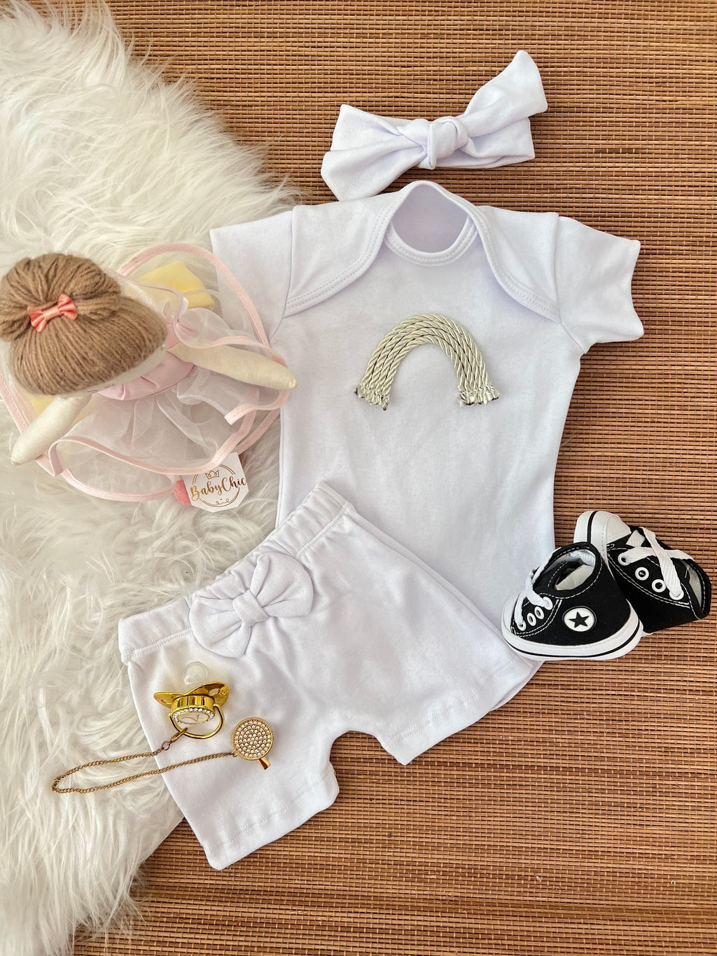 Kit basiquinho menina em fio egípcio