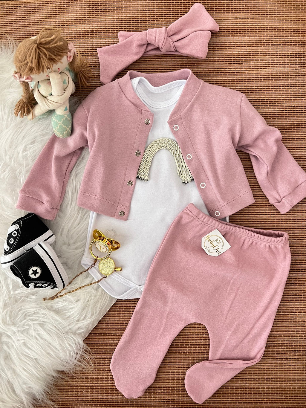 Kit estilosinho menina em fio egípcio