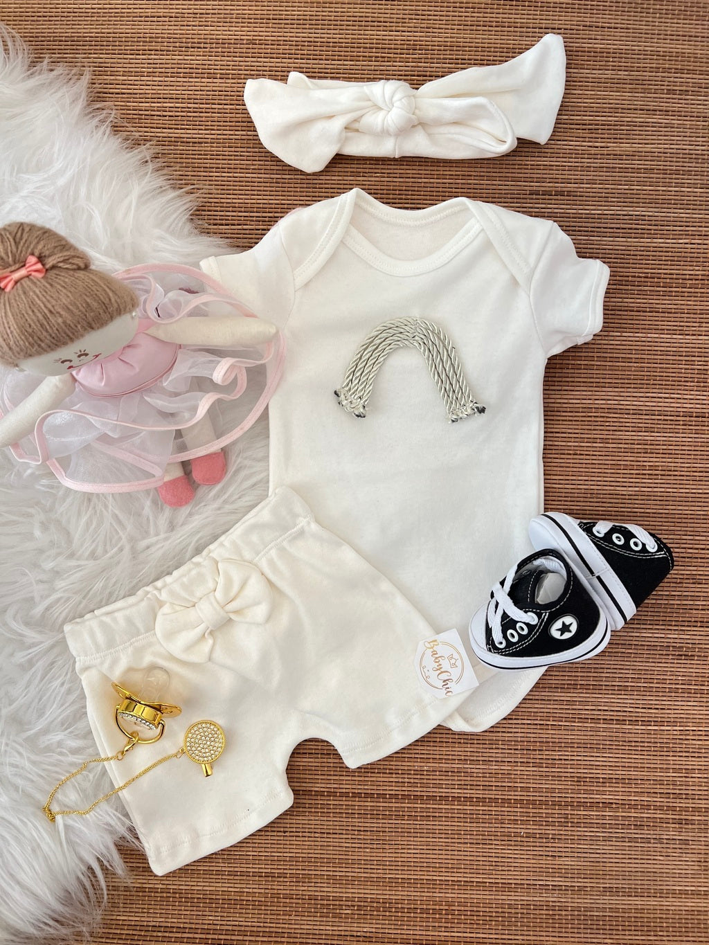 Kit basiquinho menina em fio egípcio