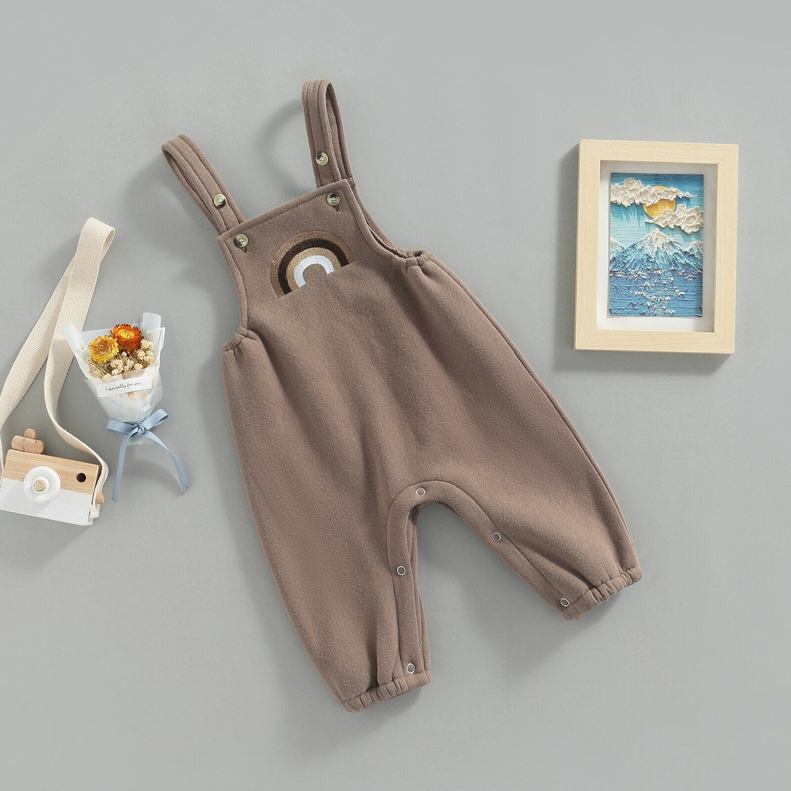 Jardineira Infantil Arco-íris